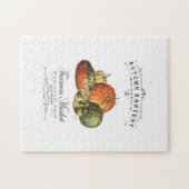 モダンなヴィンテージの秋のひょうたんおよびカボチャ ジグソーパズル (横)