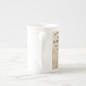 モダンなヴィンテージの秋の野生の七面鳥 ボーンチャイナマグカップ (裏面)