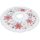 モダンなヴィンテージの素朴な雪片のリース|monogram フェイクリネンツリースカート (アングル)