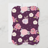 モダンなヴィンテージの花の卒業の招待状 招待状 (裏面)