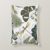 モダンなヴィンテージの蝶およびトンボ アクセントクッション (正面(垂直))