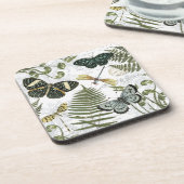 モダンなヴィンテージの蝶およびトンボ コースター (左側)