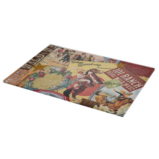 モダンなヴィンテージの西部の女性のカーボーイ カッティングボード (角)