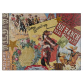 モダンなヴィンテージの西部の女性のカーボーイ カッティングボード (正面)