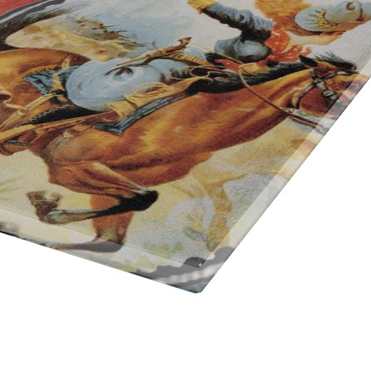 モダンなヴィンテージの西部の女性のカーボーイ カッティングボード (角)