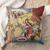 モダンなヴィンテージの西部の女性のカーボーイ クッション (ブランケット)