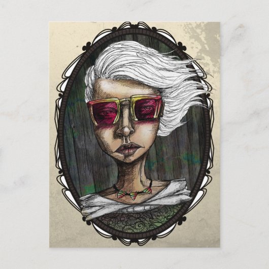 モダンなヴィンテージの郵便はがき ポストカード (正面)