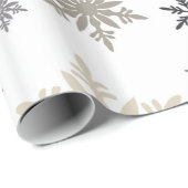 モダンなヴィンテージの雪片 ラッピングペーパー (ロールコーナー)
