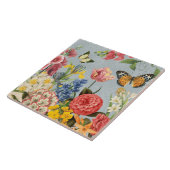 モダンなヴィンテージのmultlの植物の花 タイル (側面)