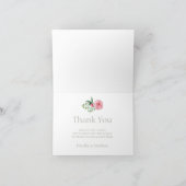 モダンなヴィンテージ、花のサンキューカード サンキューカード (内部)