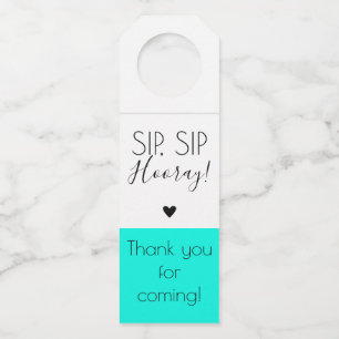 モダンな一口の一口のHooray破裂音は上エレガントに付けます ボトルネックタグ