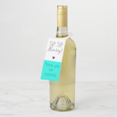 モダンな一口の一口のHooray破裂音は上エレガントに付けます ボトルネックタグ (アングル)