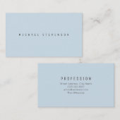モダンな一見のスカイブルーのクラシックな優雅 名刺 (正面/裏面)