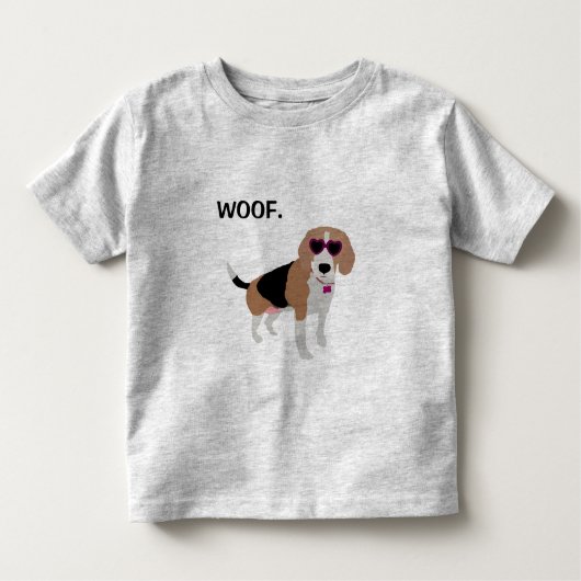 モダンな三色のビーグル犬犬 トドラーTシャツ (正面)