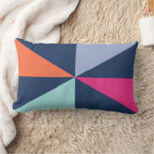 モダンな三角グラフィック海軍が付いている腰神経のクッション ランバークッション (ブランケット)