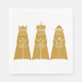 モダンな三賢士のクリスマス ナビティ キングス スタンダードランチョンナプキン (正面)