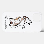 モダンな上品さと可愛さが融合した猫デザイン Case-Mate iPhoneケース (裏面 (横))