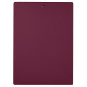 モダンな上品モノグラム Burgundy Script クリップボード (裏面)