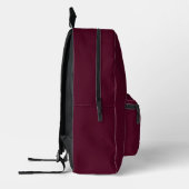 モダンな上品モノグラム Burgundy Script プリントバックパック (左)