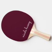 モダンな上品モノグラム Burgundy Script 卓球ラケット (横)
