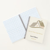 モダンな不動産のカスタムロゴ（白と金） ノートブック (内部)