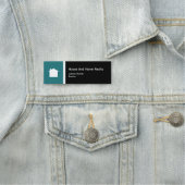 モダンな不動産のティール(緑がかった色)の白い黒 名札 (インサイチュ)