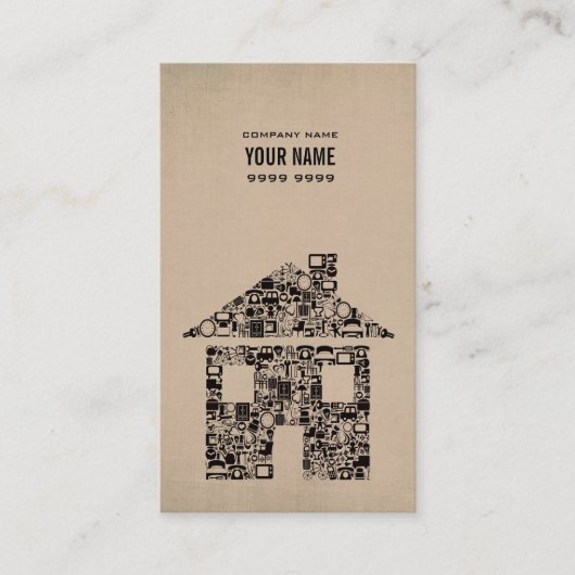 モダンな不動産の不動産業者のテンプレートBusi 名刺 (正面)