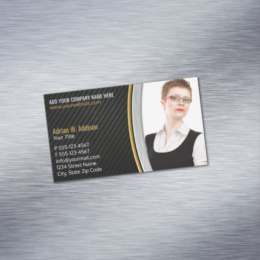 モダンな不動産の写真の創造的な保険代理店 マグネット名刺 (インサイチュ)