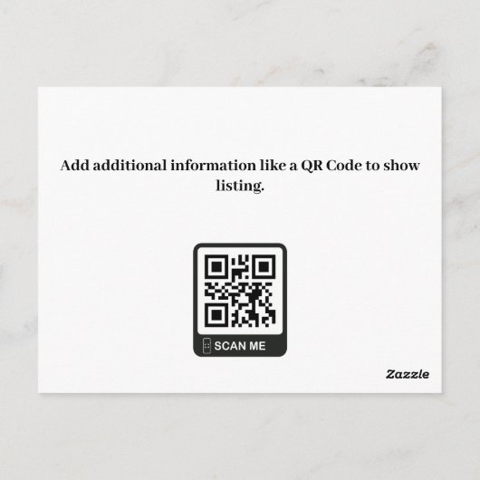 モダンな不動産エージェントのリストカスタムポストカード ポストカード (裏面)