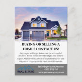 モダンな不動産エージェントのリストカスタムポストカード ポストカード (正面)