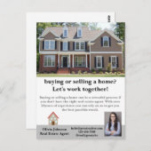 モダンな不動産エージェント用カスタムポストカード ポストカード (正面/裏面)