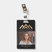 モダンな不動産プロモーション用不動産エージェント名札 バッジ (Back with Clip)