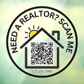 モダンな不動産マーケティング用QRコード窓用シール ウィンドウサイン (シート3)