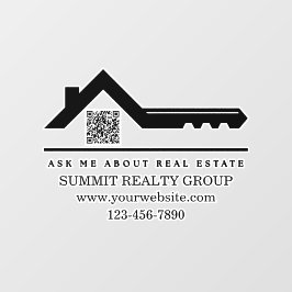 モダンな不動産マーケティングQRコード ウィンドウサイン
