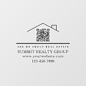 モダンな不動産マーケティングQRコード ウィンドウサイン (シート)