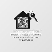 モダンな不動産マーケティングQRコード ウィンドウサイン (シート)