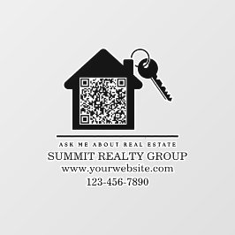 モダンな不動産マーケティングQRコード ウィンドウサイン