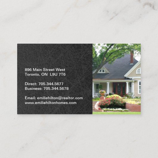 モダンな不動産仲介業者の名刺 名刺 (裏面)