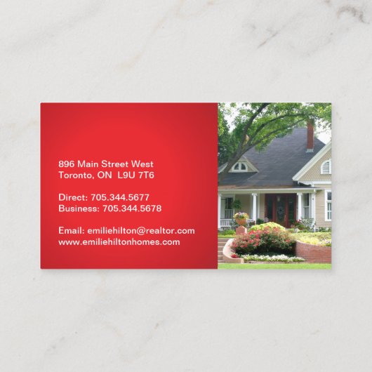 モダンな不動産仲介業者の名刺 名刺 (裏面)