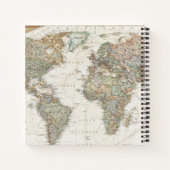 モダンな世界旅行地図で冒険が待っている ノートブック (裏面)