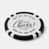 モダンな乾杯 ジントニックドリンク ウェディング ポーカーチップ (シングル)