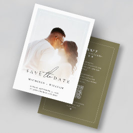 モダンな予算結婚式のイニシャル タウペ フォトフレーム セーブザデート