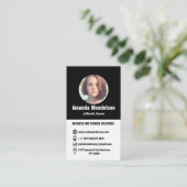 モダンな二色の写真の会合アイコン 名刺 (スタンド正面)