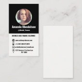 モダンな二色の写真の会合アイコン 名刺 (正面/裏面)