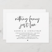 モダンな人前式、特別なものは何もなし、ただ愛を大切に 招待状 (正面/裏面)