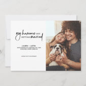 モダンな人間の結婚式 2 写真エンゲージメント 招待状 (正面)