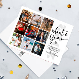モダンな今年の写真コラージュ シーズンカード