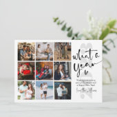 モダンな今年の写真コラージュ シーズンカード (スタンド正面)