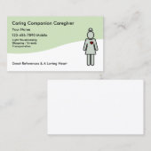 モダンな介護者の名刺 名刺 (正面/裏面)