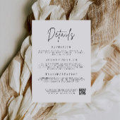 モダンな付属カード - 詳細 結婚式 招待状